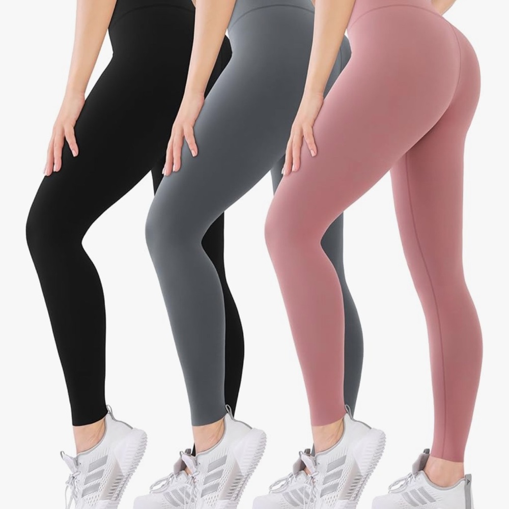 Pink, Black, and Blue Leggings Trio